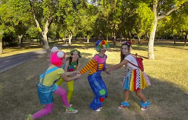 animadoras infantiles en un cumple en un parque de Madrid